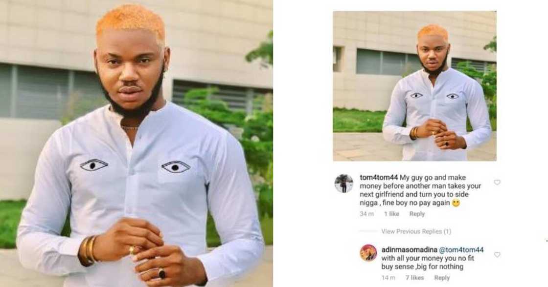 Between Regina Daniels' alleged ex-boyfriend Somadina and Instagram troll Between Regina Daniels' alleged ex-boyfriend Somadina and Instagram troll