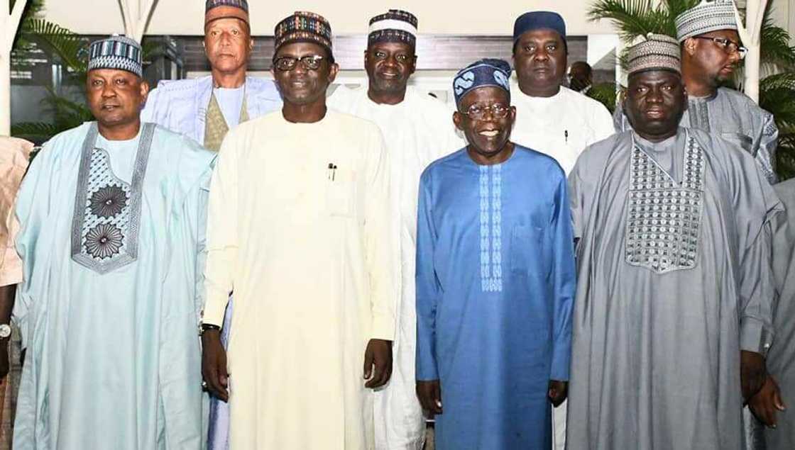 2023: Photos emerge as APC chairman Buni, his team visit Tinubu in Bourdillon