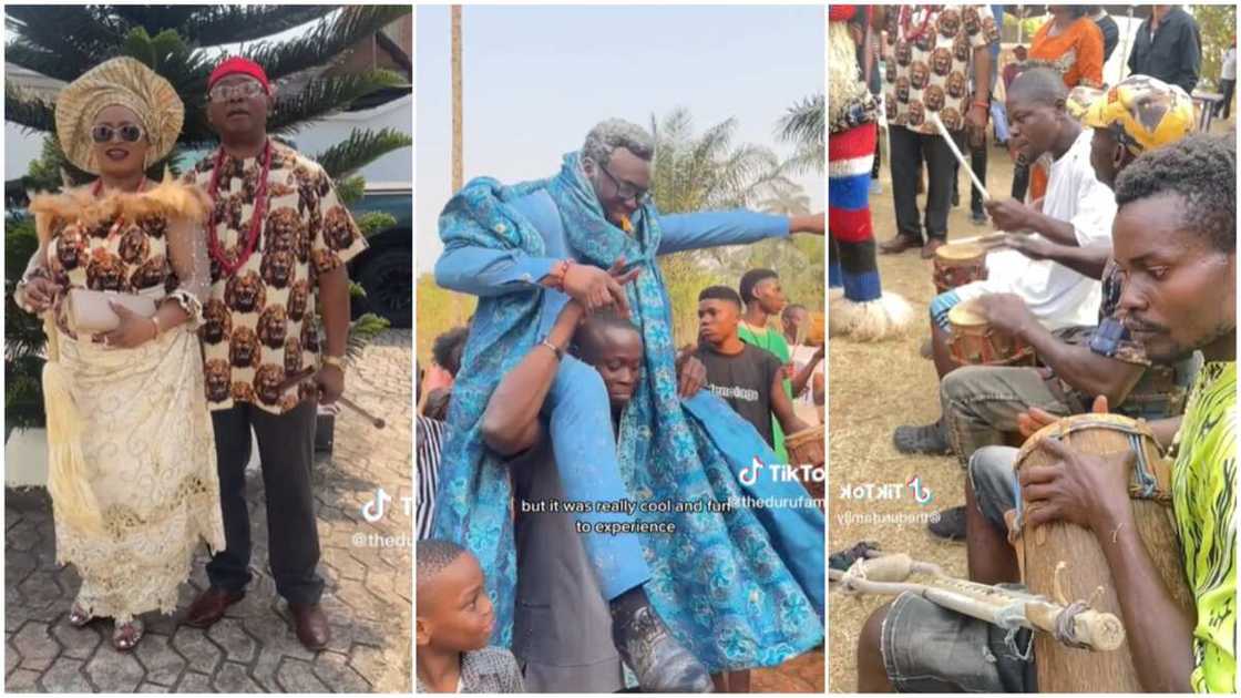 Iwa Akwa ceremony/man danced in the market.