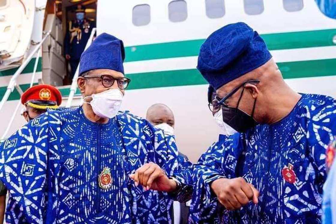 shugaba Buhari da gwamna Dapo Abiodun shugaba Buhari da gwamna Dapo Abiodun