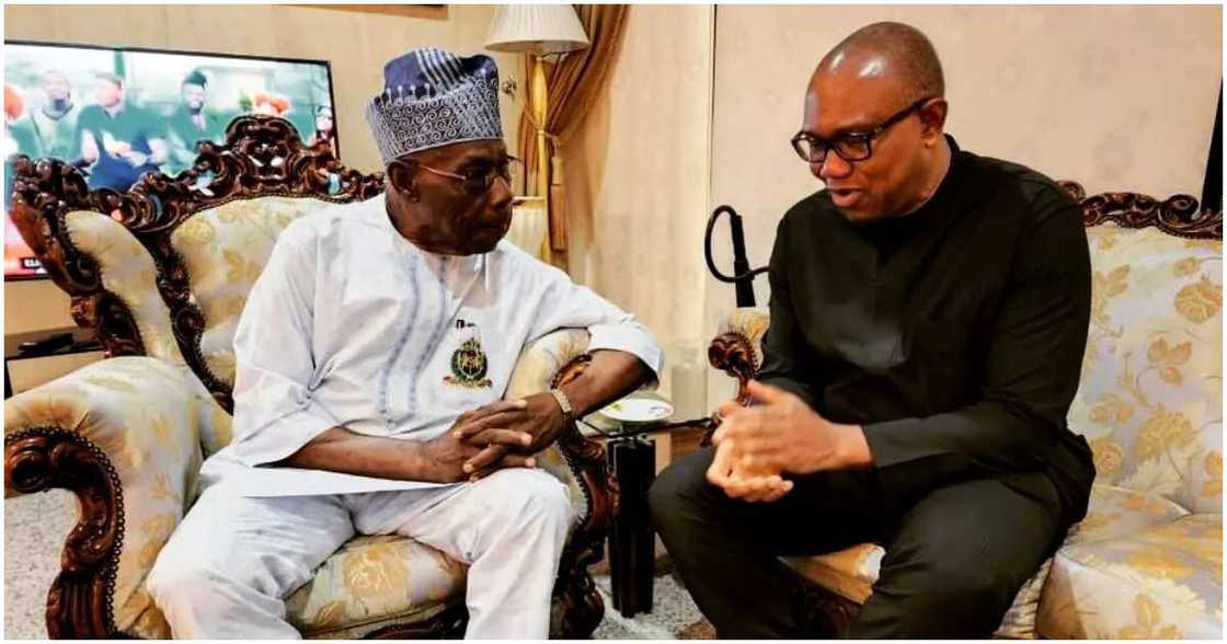 Peter Obi, 2023 elections, Labour Party, Former President Olusegun Obasanjo Peter Obi, 2023 elections, Labour Party, Former President Olusegun Obasanjo
