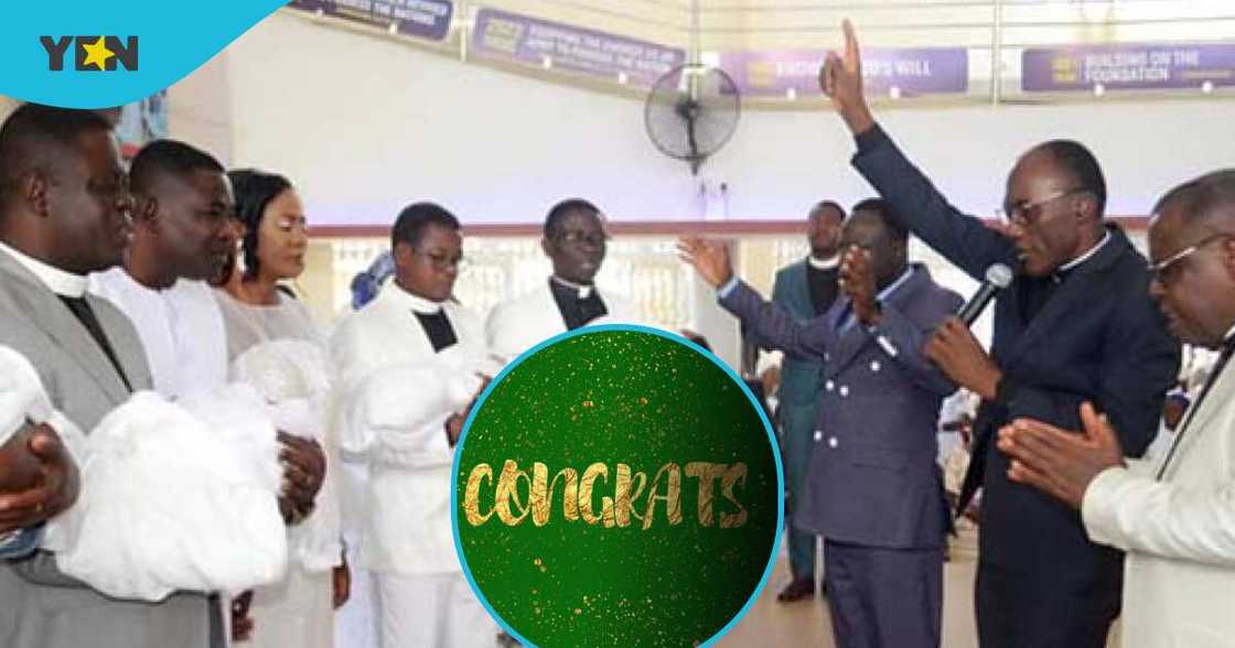Photos of Elder Godfred Kwame Asamoah Agyemang, his wife, Deaconess Louisa, and other church members. Photos of Elder Godfred Kwame Asamoah Agyemang, his wife, Deaconess Louisa, and other church members.