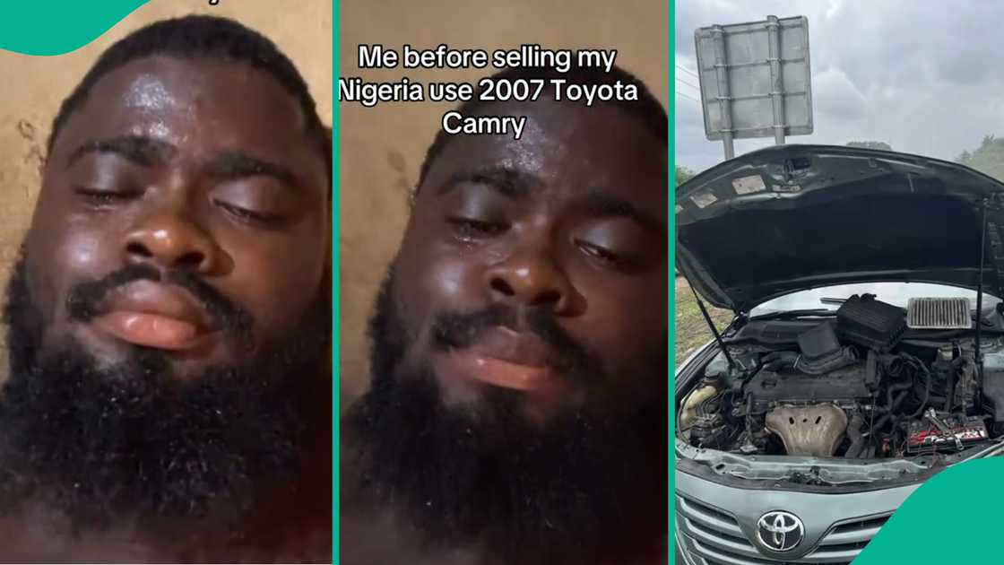 Nigerian man sells off his Toyota Camry vehicle. Nigerian man sells off his Toyota Camry vehicle.