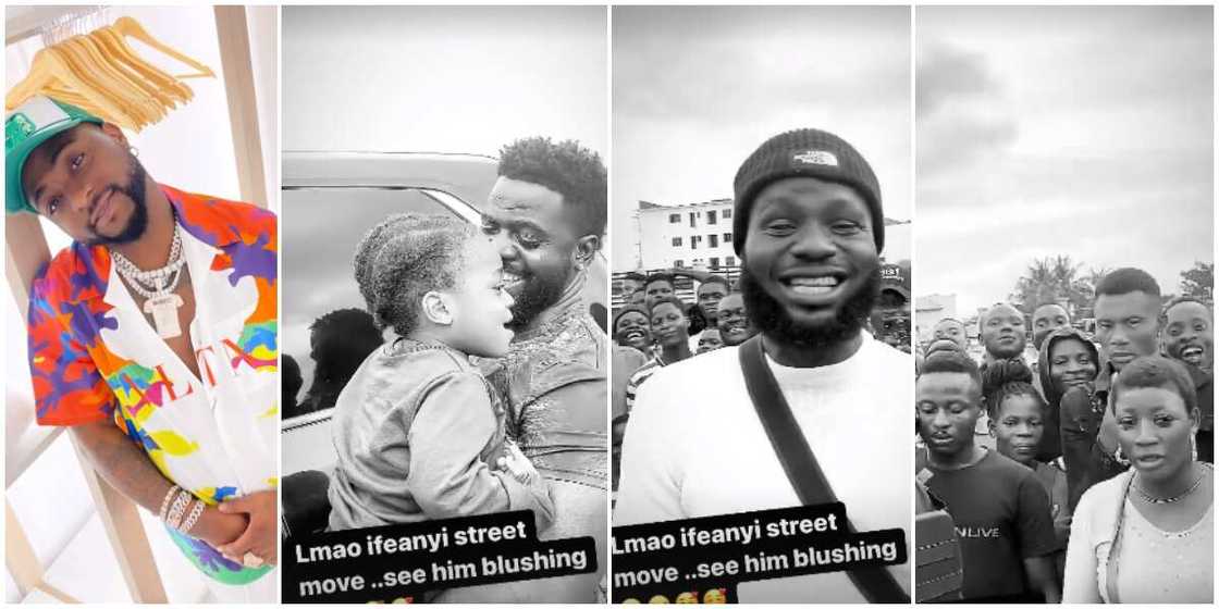 Davido allows Ifeanyi to briefly meet fans. Davido allows Ifeanyi to briefly meet fans.