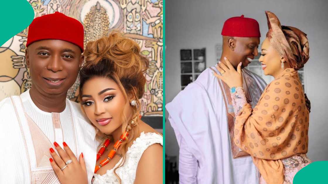 Ned Nwoko tells Regina Daniels to forget 'harder harder' during bedroom action.