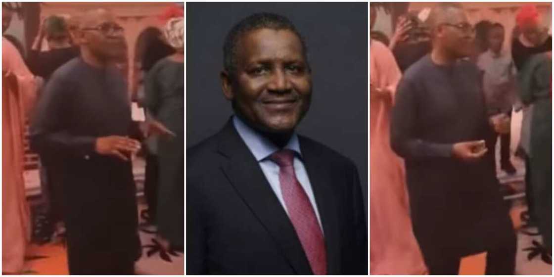 Dangote dances to Teni's Case Dangote dances to Teni's Case