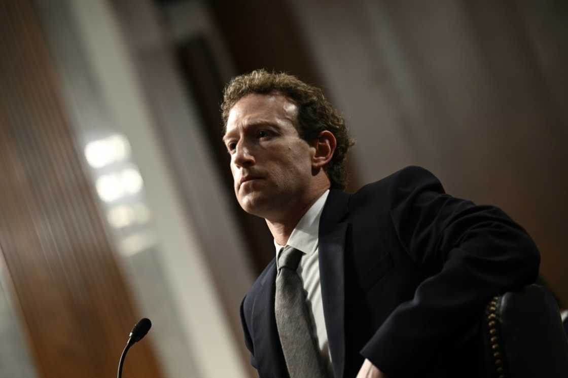 Meta boss Mark Zuckerberg at a hearing before the US Congress, in January 2024 in Washington