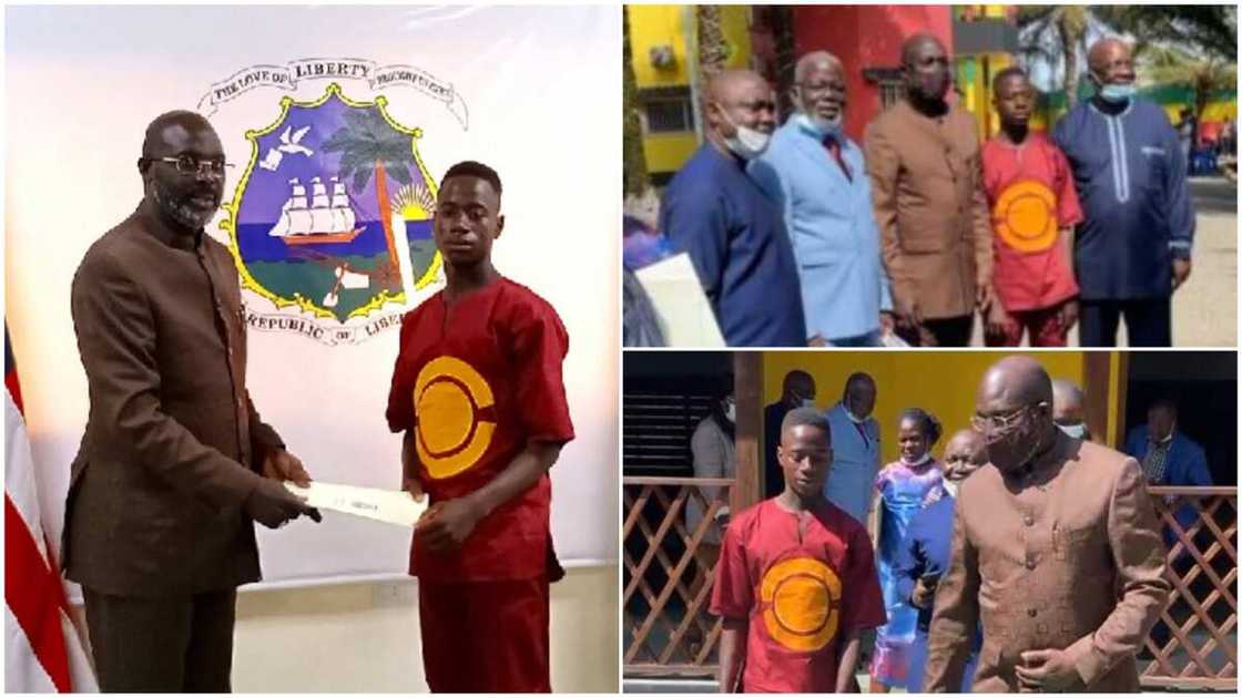 He was rewarded by the Liberian president. He was rewarded by the Liberian president.
