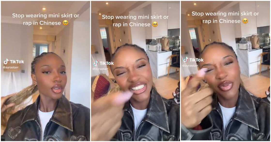 Ayra Starr raps in Chinese. Ayra Starr raps in Chinese.