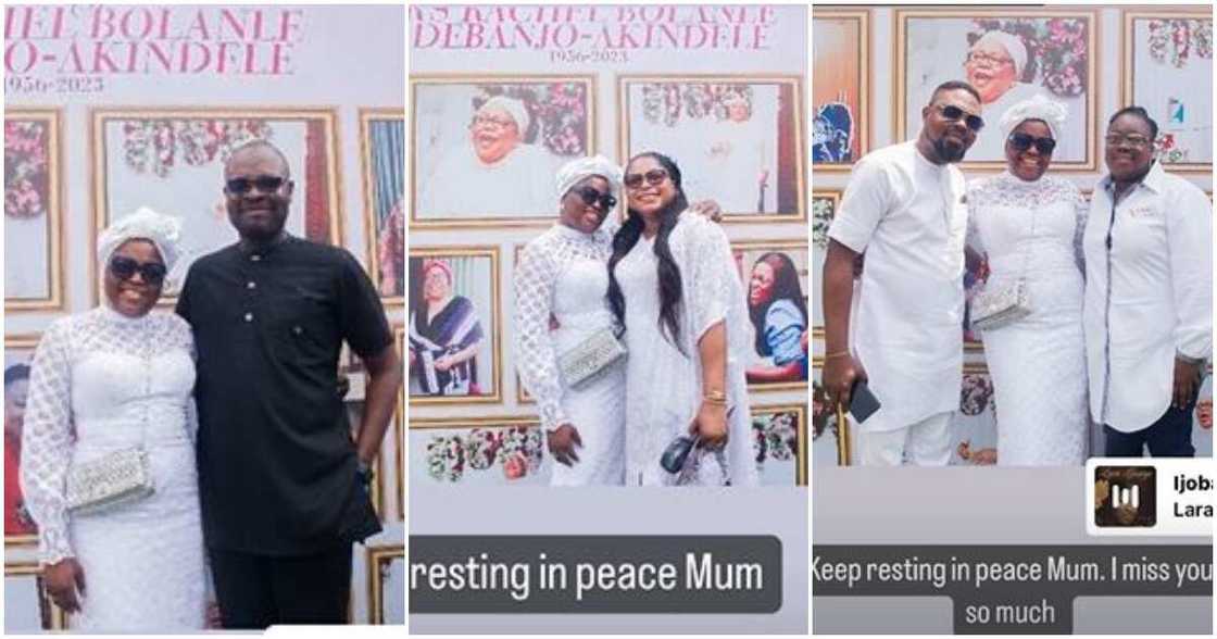 Photos of Chude Jidenowo, Lara George at Funke Akindele's mum's burial Photos of Chude Jidenowo, Lara George at Funke Akindele's mum's burial