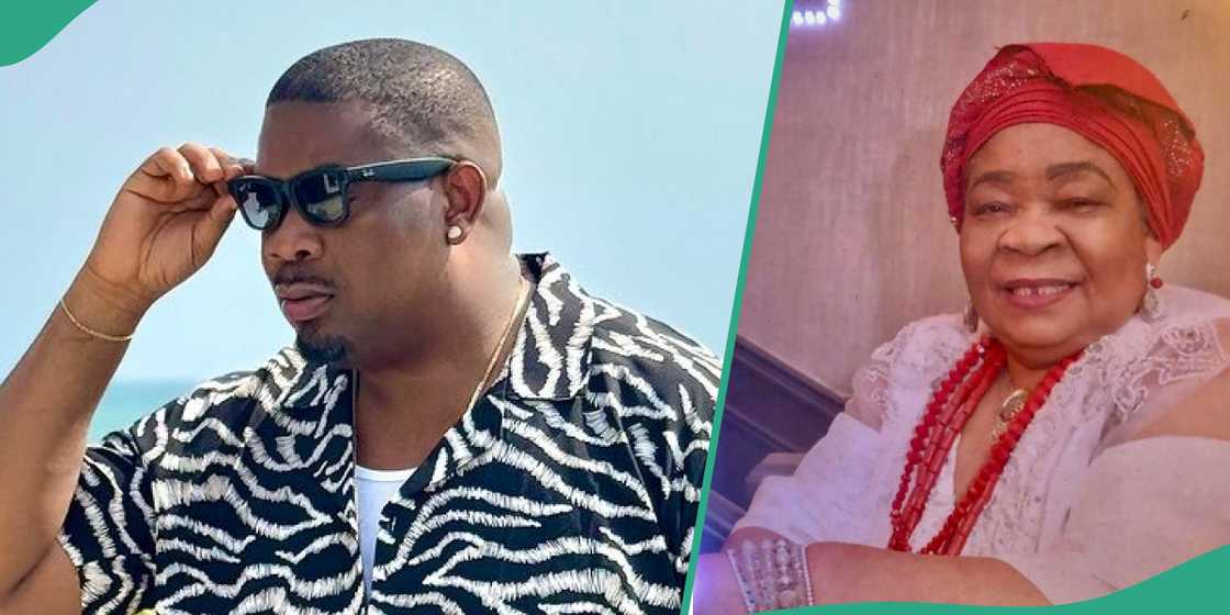 Don Jazzy remembers late mother. Don Jazzy remembers late mother.