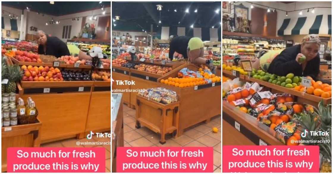 Lady, superstore, fruits Lady, superstore, fruits