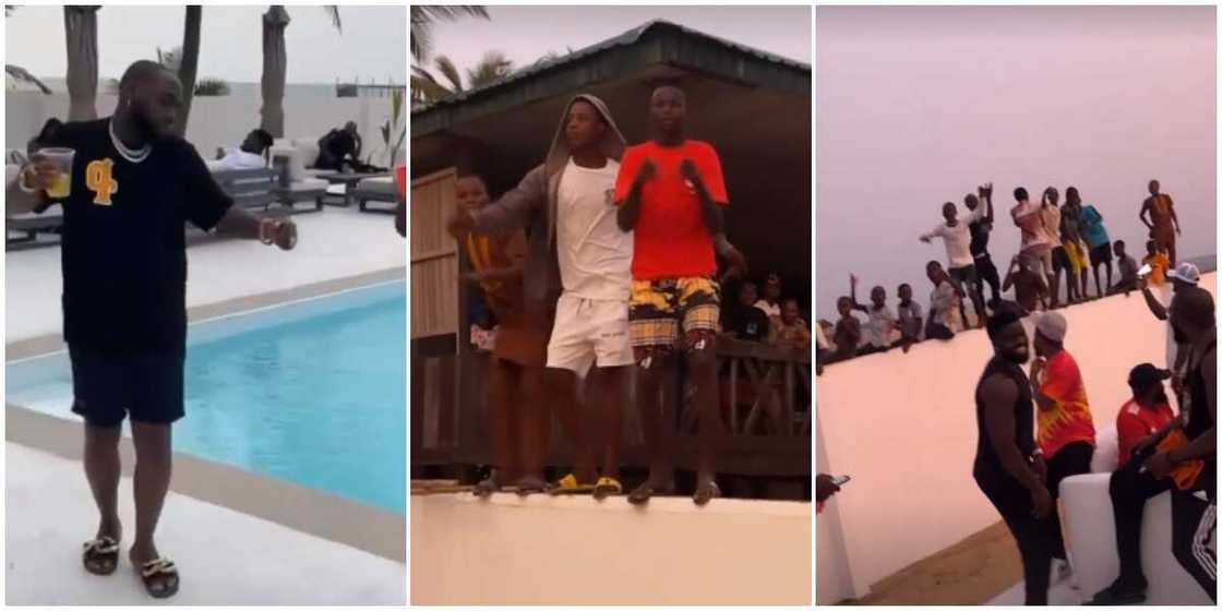 Fans risk it all for Davido at private Lagos beach house Fans risk it all for Davido at private Lagos beach house