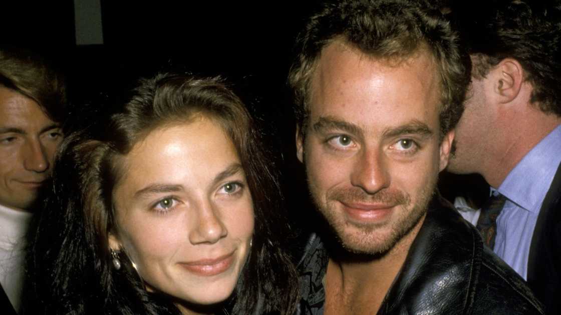 Justine Bateman (L) and Leif Garrett (R) attend an event.