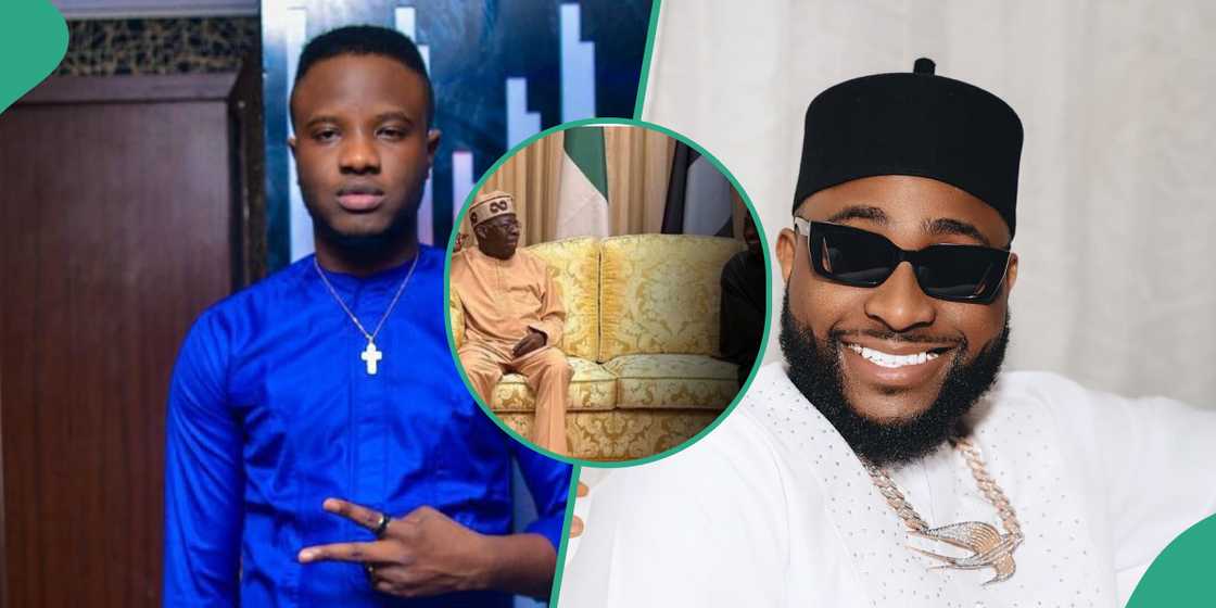 Deeone reacts to Davido's vist to President Bola Tinubu in Lagos state. Deeone reacts to Davido's vist to President Bola Tinubu in Lagos state.