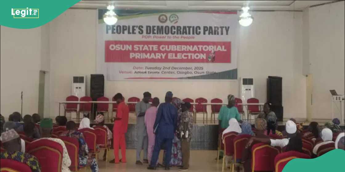 Security personnel are stationed around the primary venue in Osogbo.