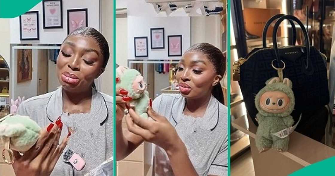 Nigerian lady who bought N160k labubu laments that it's not pink colour. Nigerian lady who bought N160k labubu laments that it's not pink colour.