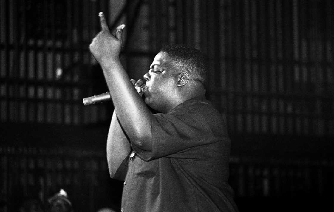 Rapper Notorious B.I.G. performs at a concert in Chicago Rapper Notorious B.I.G. performs at a concert in Chicago