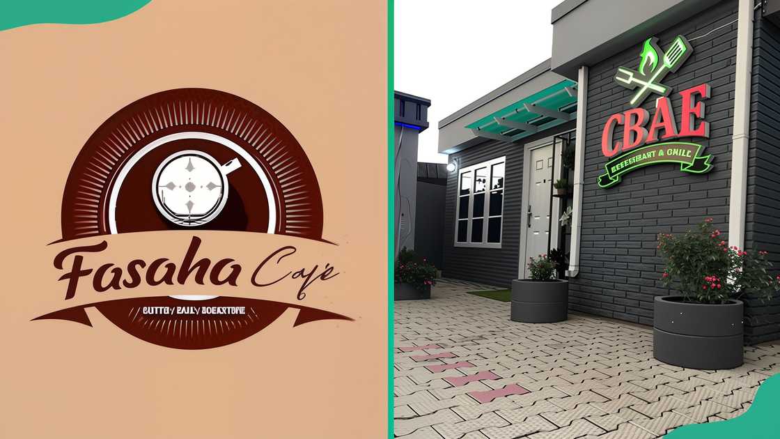 Fasaha Cafe logo and CBAE Restaurant & Gril front view Fasaha Cafe logo and CBAE Restaurant & Gril front view