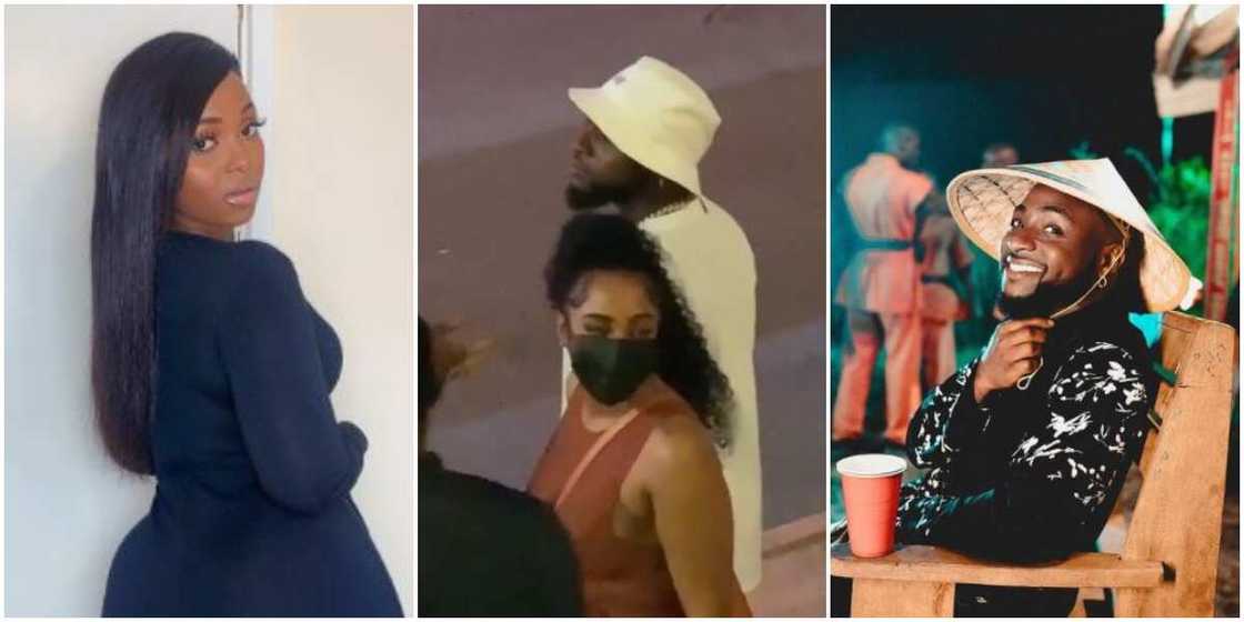 Burna Boy's alleged ex-lover reacts to video of Davido with another woman Burna Boy's alleged ex-lover reacts to video of Davido with another woman