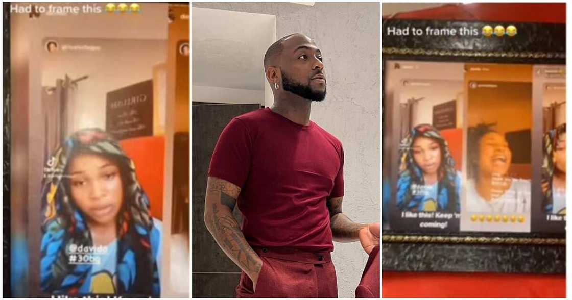 Davido, Nigerian lady, Instagram