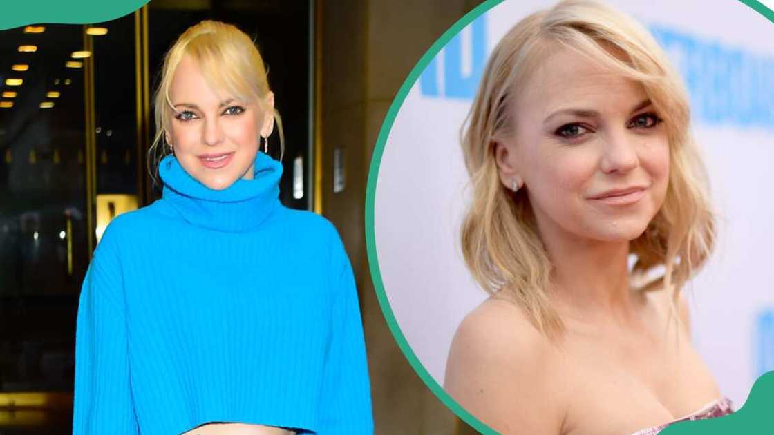Anna Faris in a bright blue turtleneck sweater (L). The actress attends the Lionsgate and Pantelion Film's "Overboard" premiere (L) Anna Faris in a bright blue turtleneck sweater (L). The actress attends the Lionsgate and Pantelion Film's "Overboard" premiere (L)