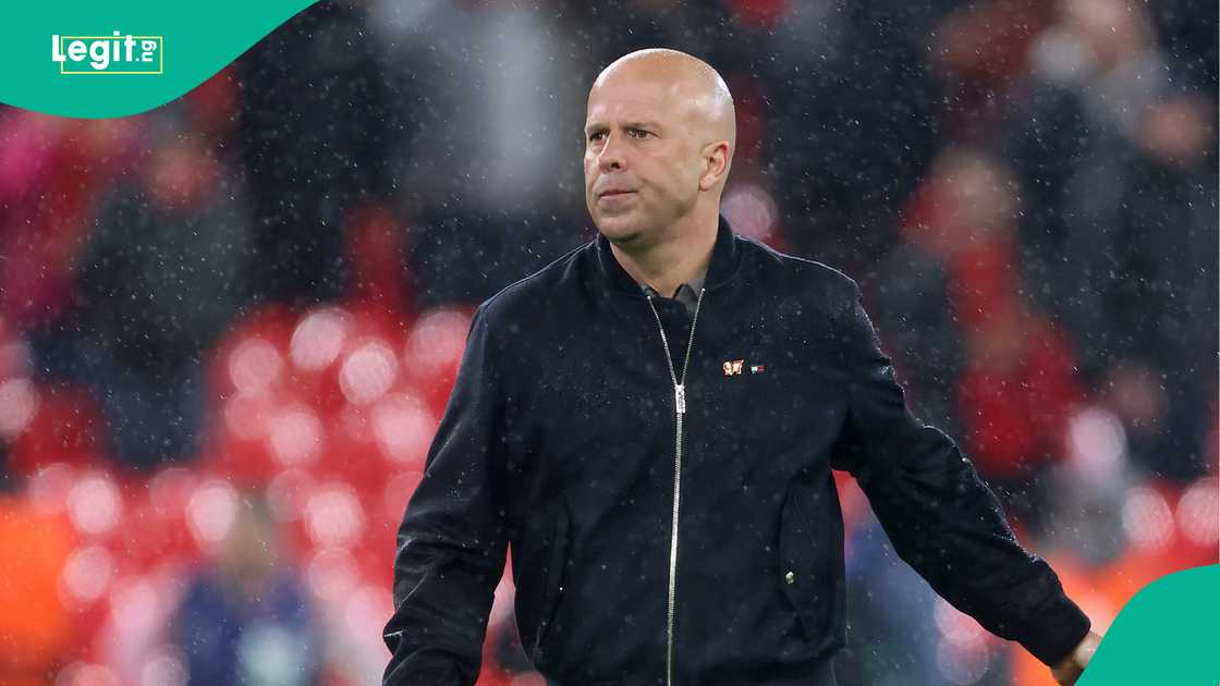 Arne Slot, Hugo Ekitike, Liverpool, PSG, UEFA Champions League, Anfield. Arne Slot, Hugo Ekitike, Liverpool, PSG, UEFA Champions League, Anfield.