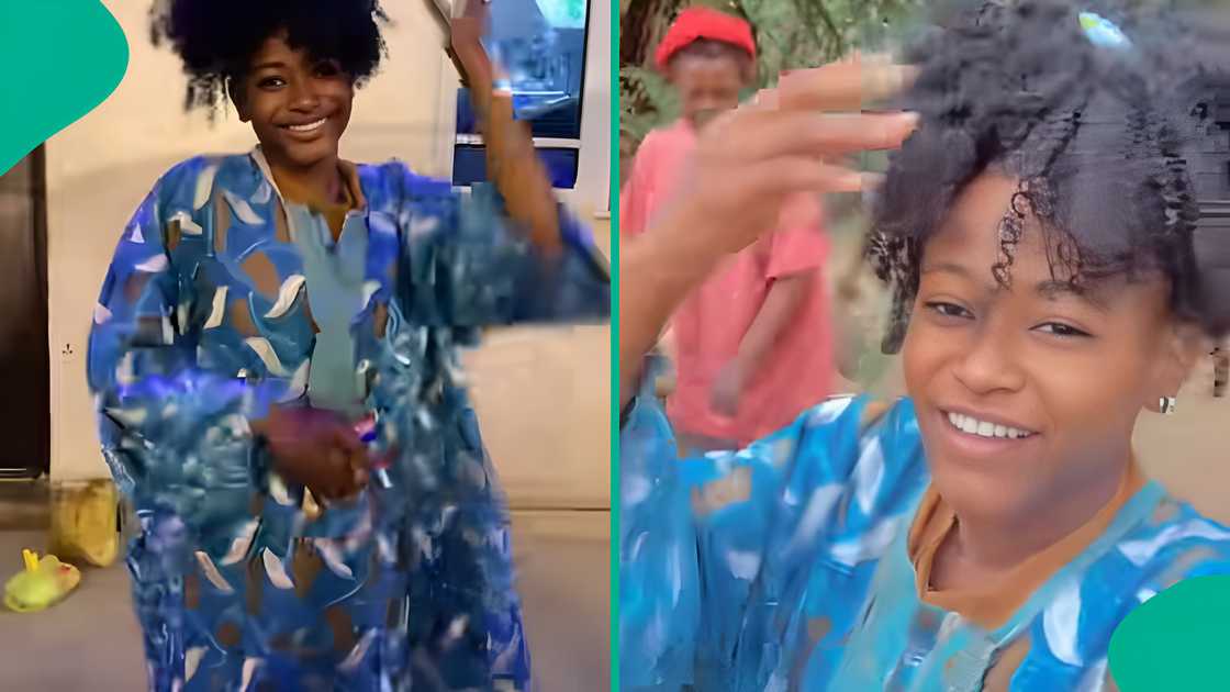Nigerian lady wears late dad’s outfit to visit mother, emotional video goes viral