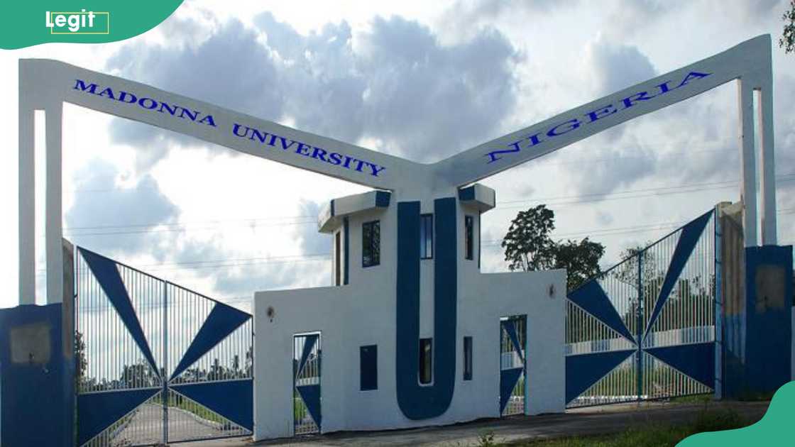 Madonna University, Rivers State entrance gate Madonna University, Rivers State entrance gate