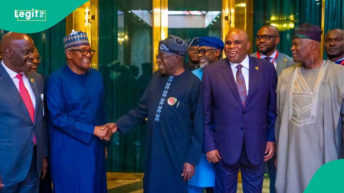 Dangote ya gana da Tinubu Dangote ya gana da Tinubu