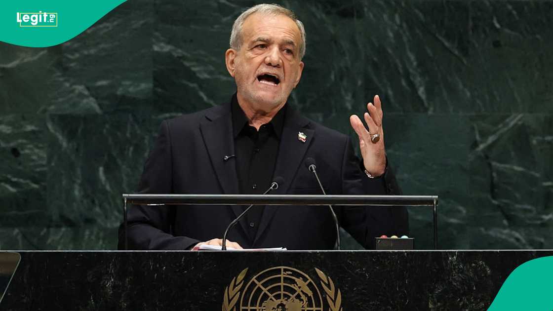 Masoud Pezeshkian warns against restrictions on the Strait of Hormuz while criticizing US and Israeli policies at the UN.