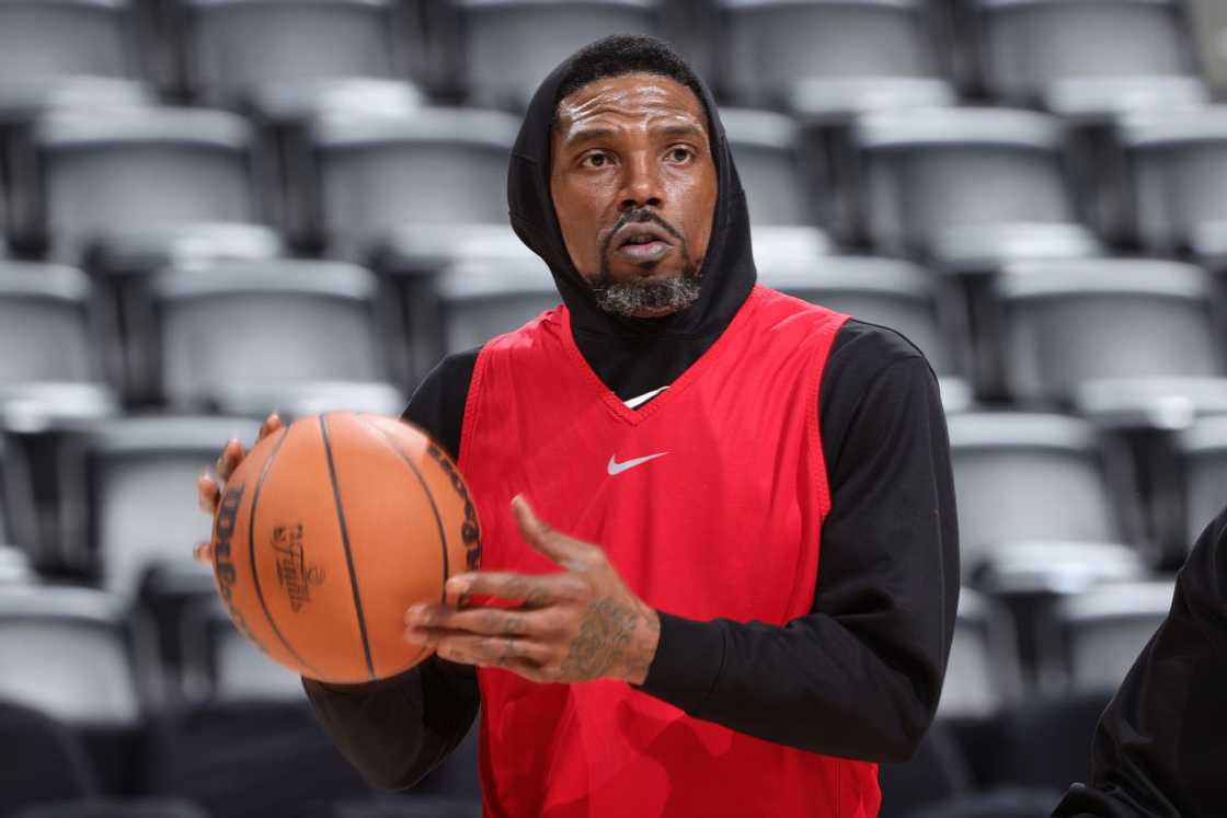 Udonis Haslem at the Ball Arena in Denver, Colorado.