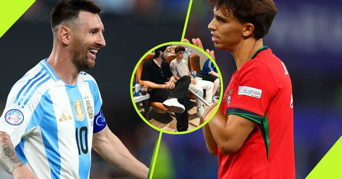 Joao Felix was sighted at the Hard Rock Stadium during Argentina's Copa America final against Colombia.