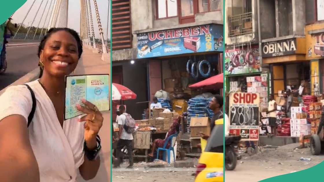 Lady sees shops owned by Igbo traders in Congo.