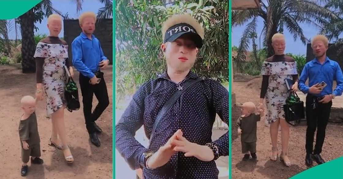 Albino family breaks internet as their video surfaces on TikTok. Albino family breaks internet as their video surfaces on TikTok.