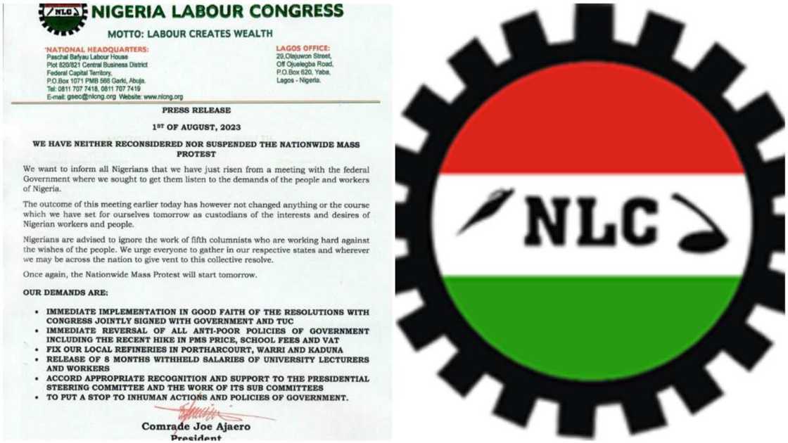 NLC/APC/President Bola Tinubu/Fuel Subsidy Removal NLC/APC/President Bola Tinubu/Fuel Subsidy Removal