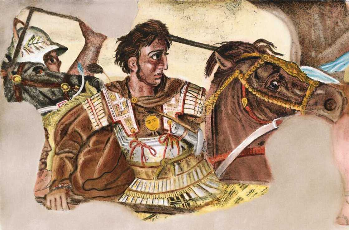 A portrait of Alexander the Great in battle A portrait of Alexander the Great in battle