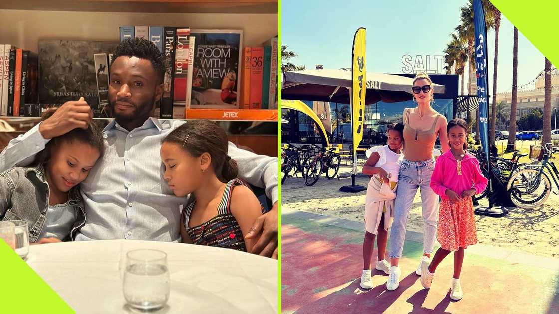 Mikel Obi and his lovely twin daughters