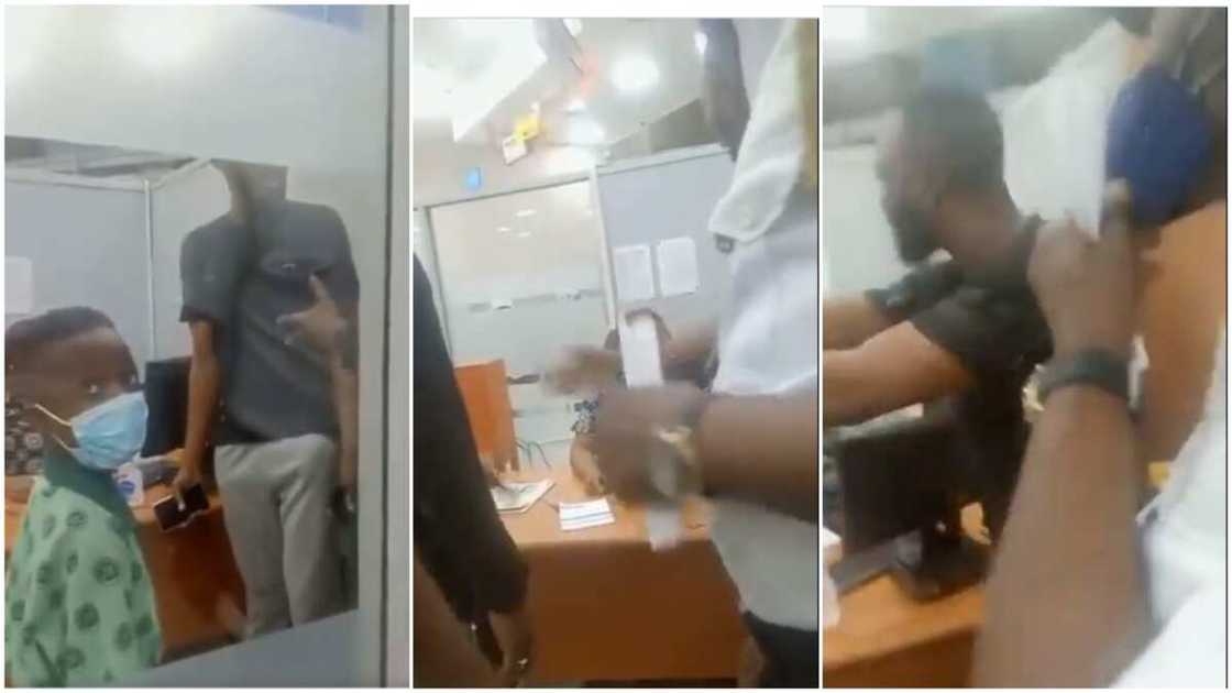 Wani mutumi ya haukace a banki, yayi zigidir kan kudinsa N300,000 da aka zaftare Wani mutumi ya haukace a banki, yayi zigidir kan kudinsa N300,000 da aka zaftare