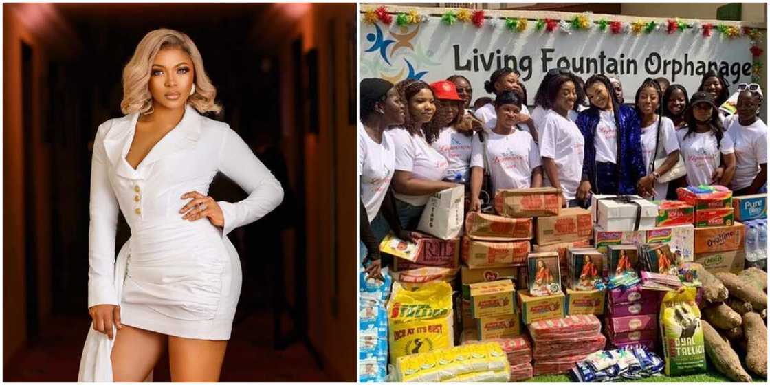 BBNaija's Liquorose and her dance crew members storm Lagos orphanage