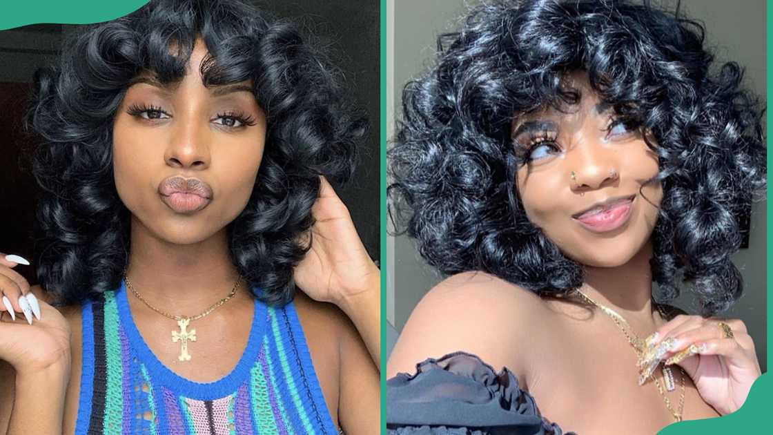 Loose curly bob style Loose curly bob style