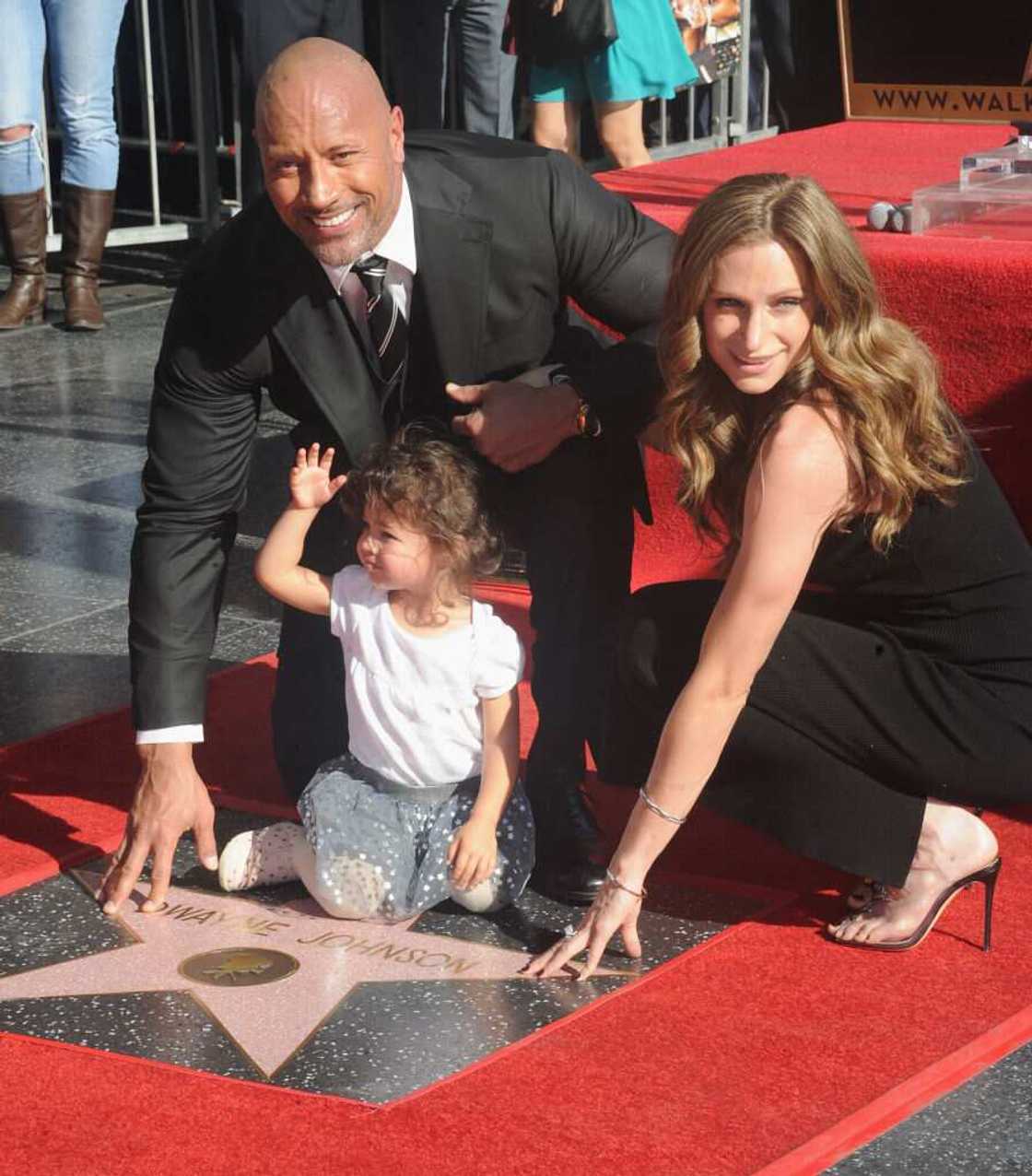 Dwayne Johnson, Jasmine Johnson et Lauren Hashian