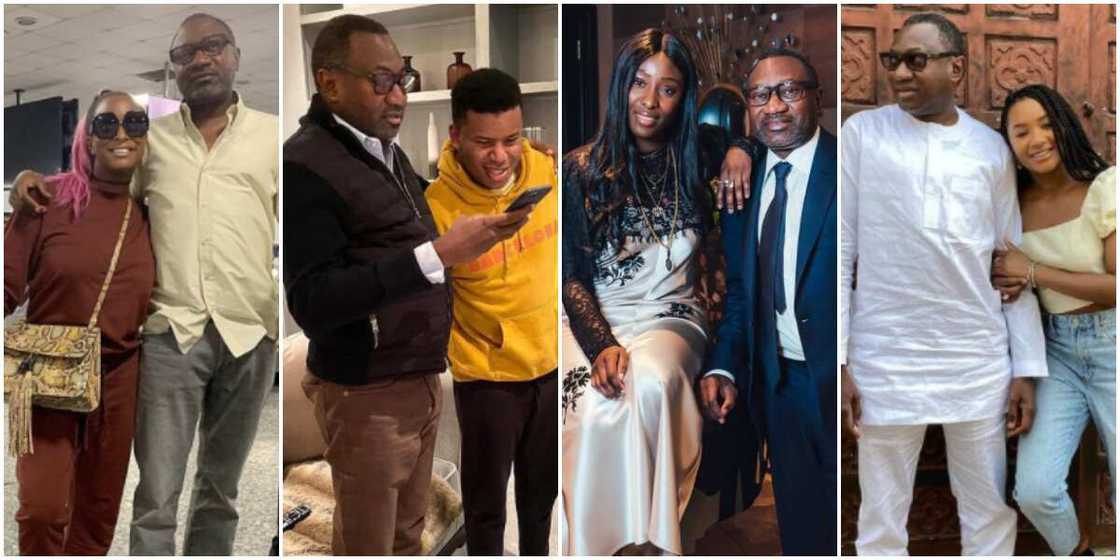 5 photos of billionaire Femi Otedola being an amazing father to DJ Cuppy and siblings