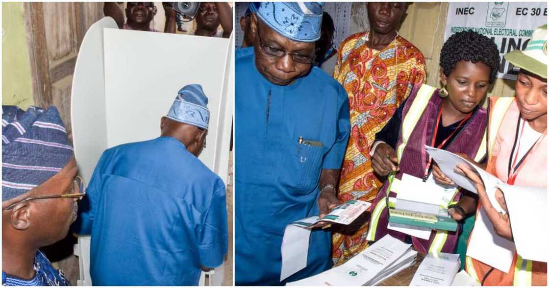 Former President Olusegun Obasanjo, Olushomi compound, Totoro – Sokori in Abeokuta North LGA of Ogun State, 2023 election Former President Olusegun Obasanjo, Olushomi compound, Totoro – Sokori in Abeokuta North LGA of Ogun State, 2023 election