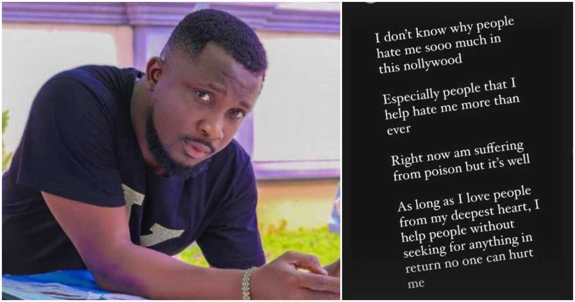 Actor Augustine Iloh poisoned. Actor Augustine Iloh poisoned.