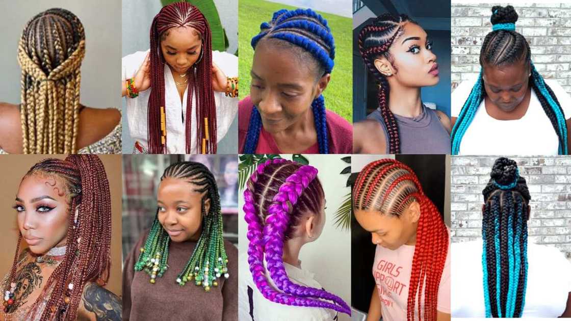 Colorful Ghana weaving hairstyles Colorful Ghana weaving hairstyles