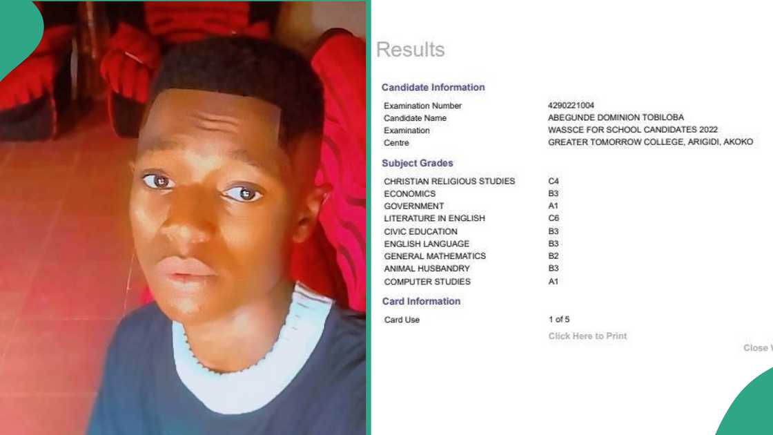 WAEC 2024 Boy Who Got 211 in JAMB UTME Posts His WASSCE Result, Asks