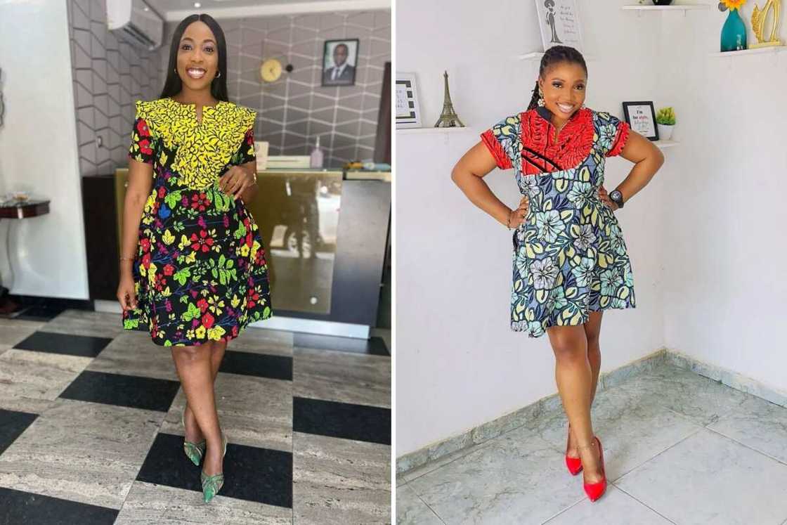 Cute Ankara short flare gowns Cute Ankara short flare gowns