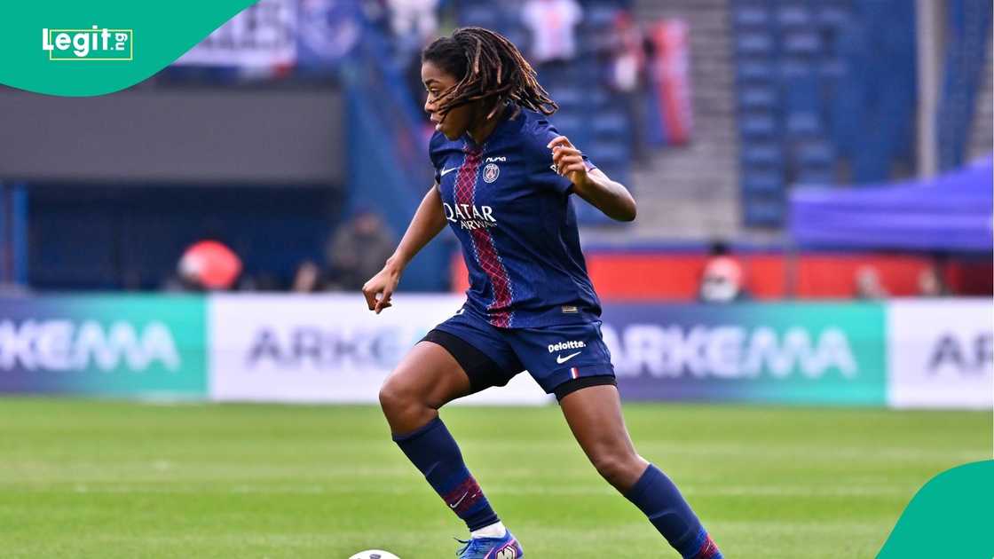 Jennifer Echegini, Arkema Premiere League, Paris Saint-Germain, Olympique Lyonnais, Parc des Princes, Paris, France..