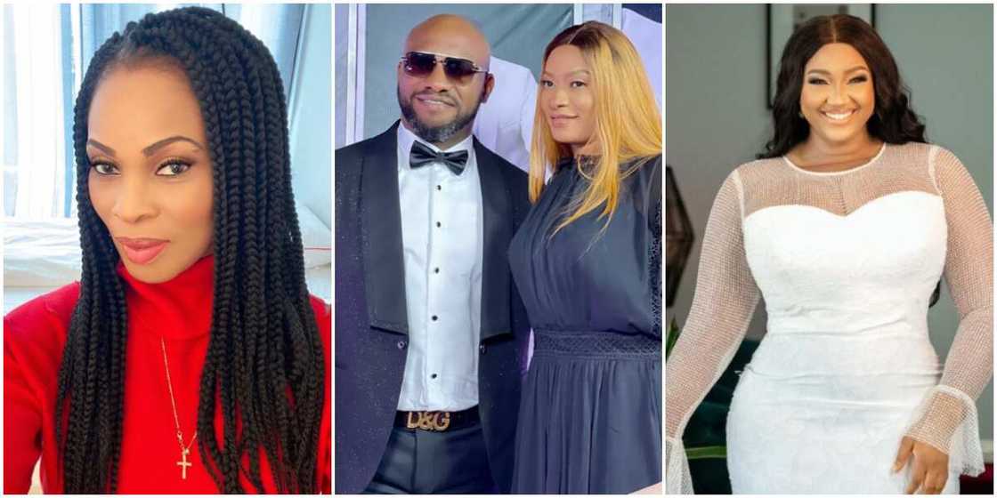 Georgina Onuoha, Yul Edochie and May, Judy Austin-Edochie Georgina Onuoha, Yul Edochie and May, Judy Austin-Edochie